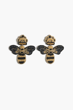 Handcrafted Bumblebee Beaded Earrings