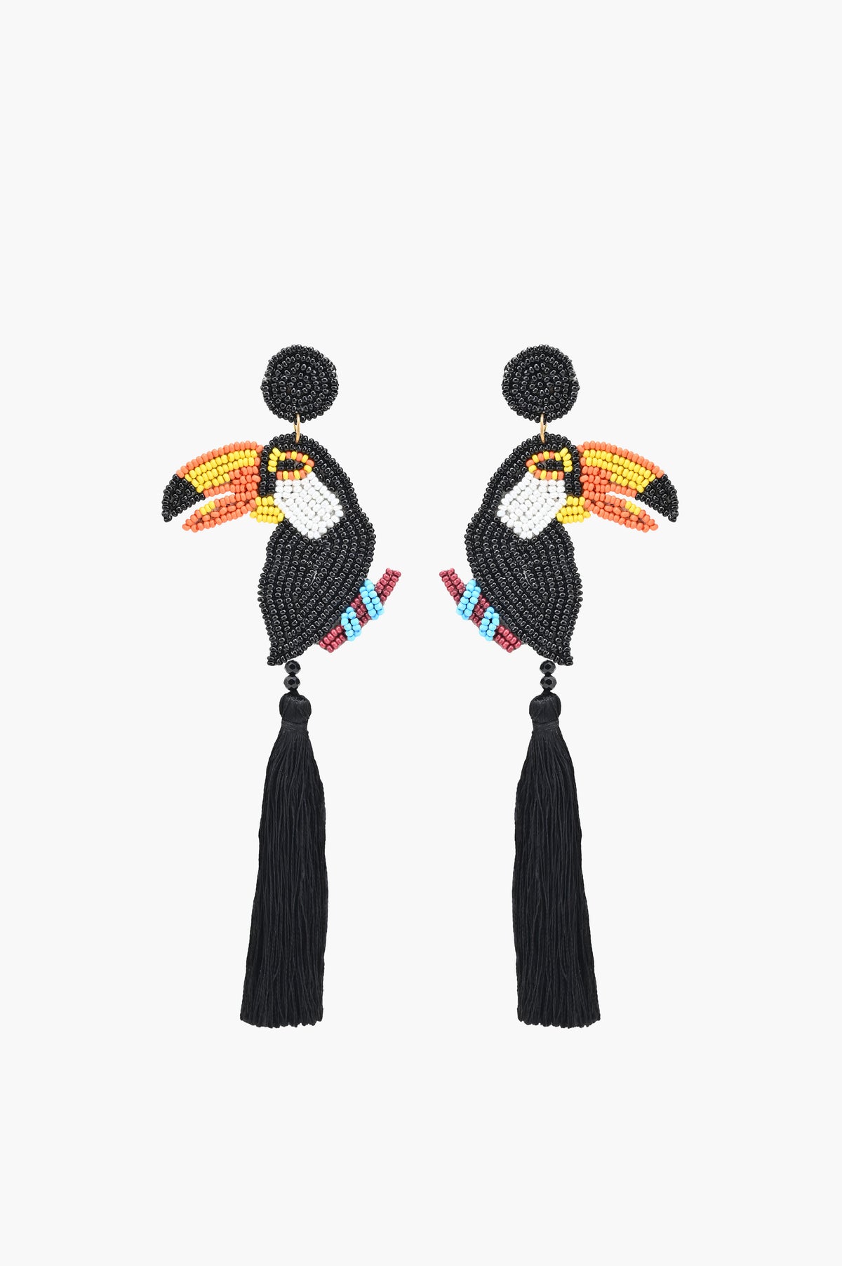 Handcrafted Toucan Beaded Earrings