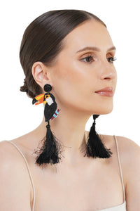 Handcrafted Toucan Beaded Earrings
