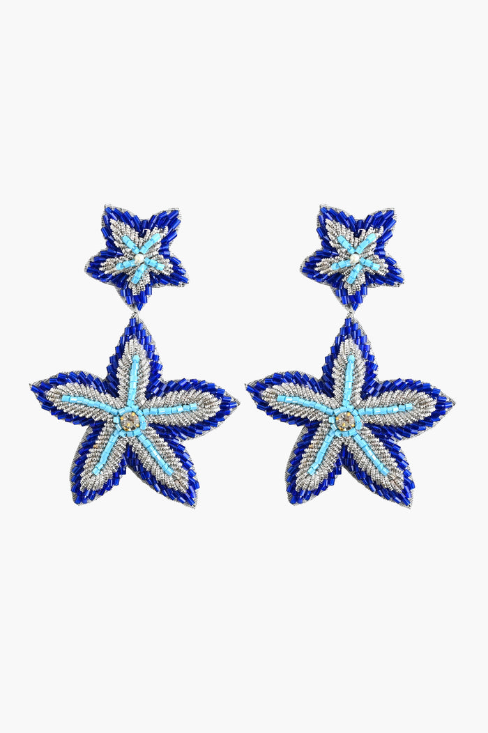 Handcrafted Starfish Beaded Earrings