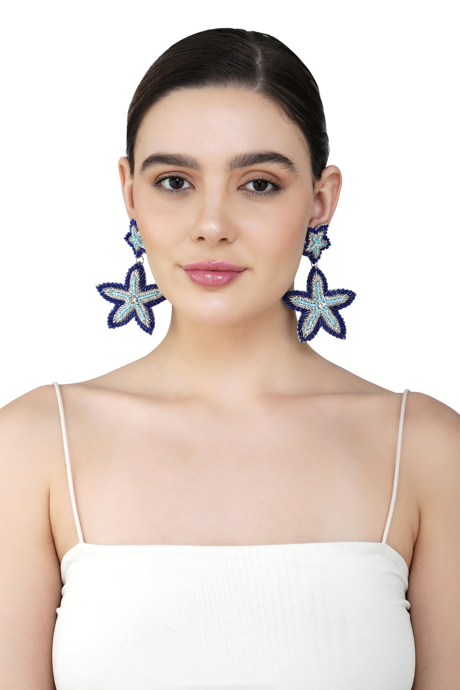 Handcrafted Starfish Beaded Earrings