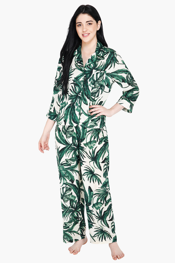 Tropical Printed Loungewear Set