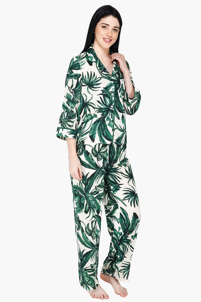 Tropical Printed Loungewear Set