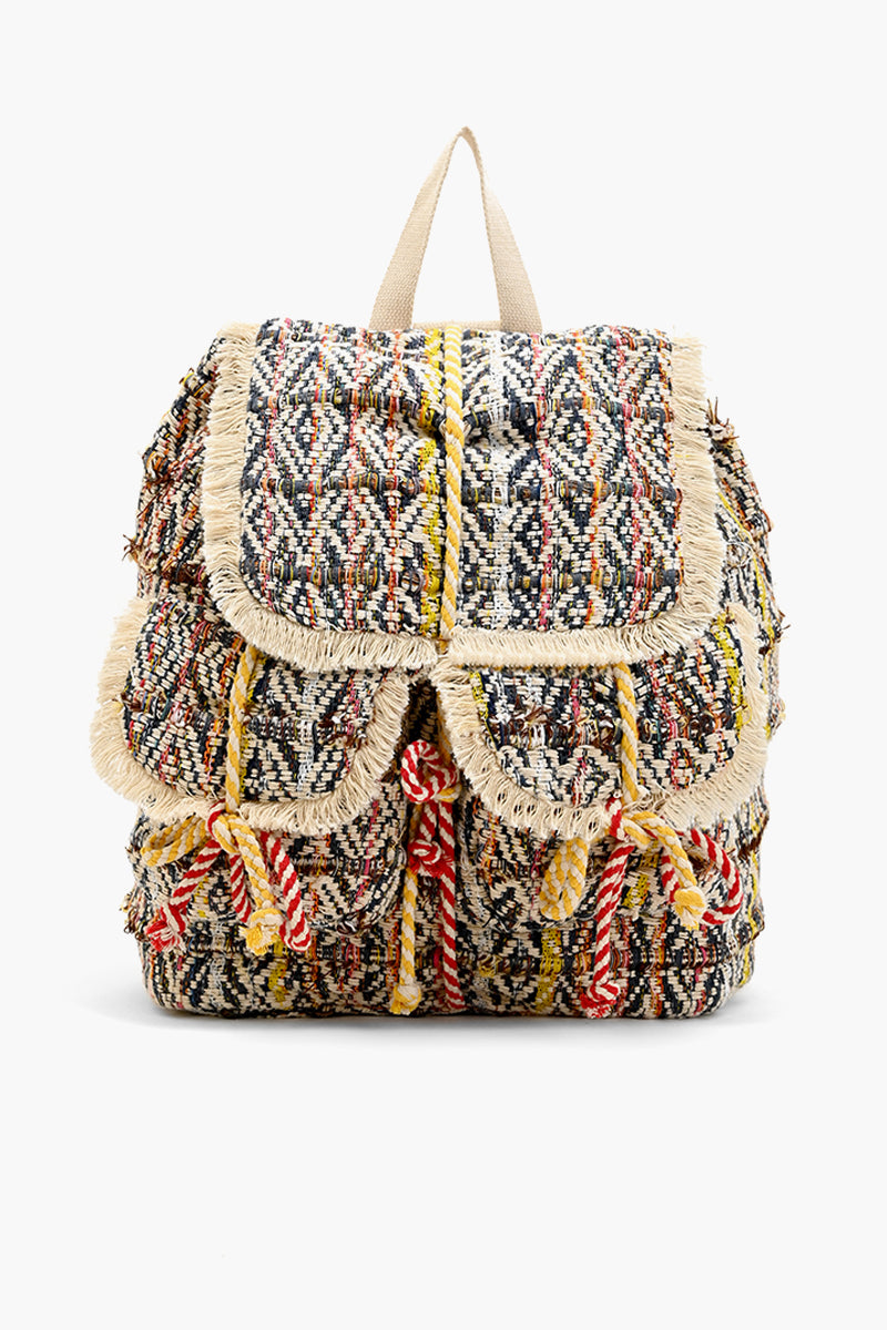 Frayed Knot Drawstring  Backpack For Girls