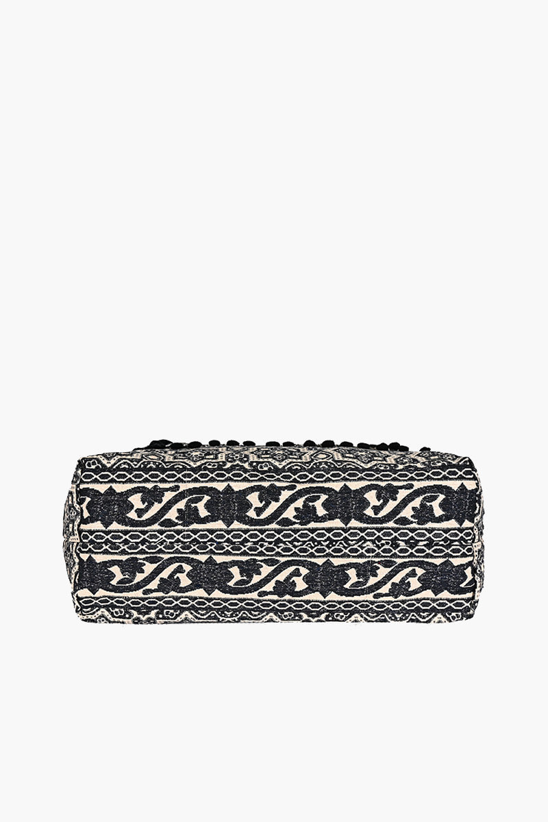 Black Iris Jacquard Oversized Tote