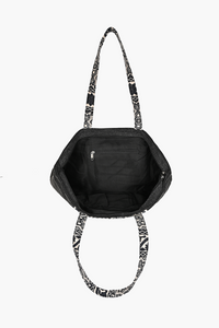 Black Iris Jacquard Oversized Tote