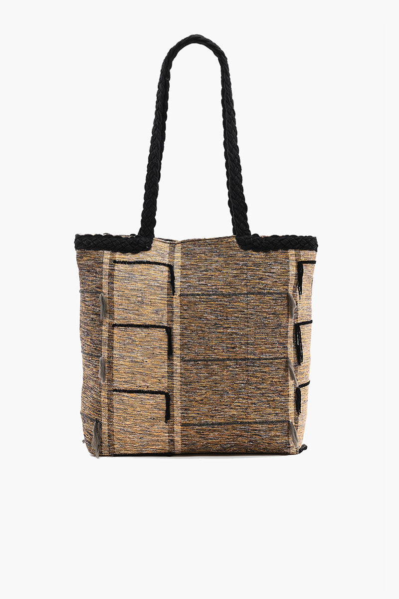 Brown Metallic Shoulder Bag