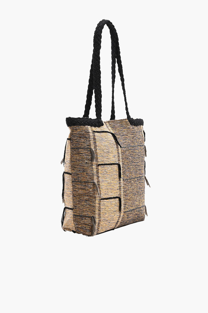 Brown Metallic Shoulder Bag