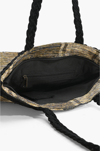 Brown Metallic Shoulder Bag