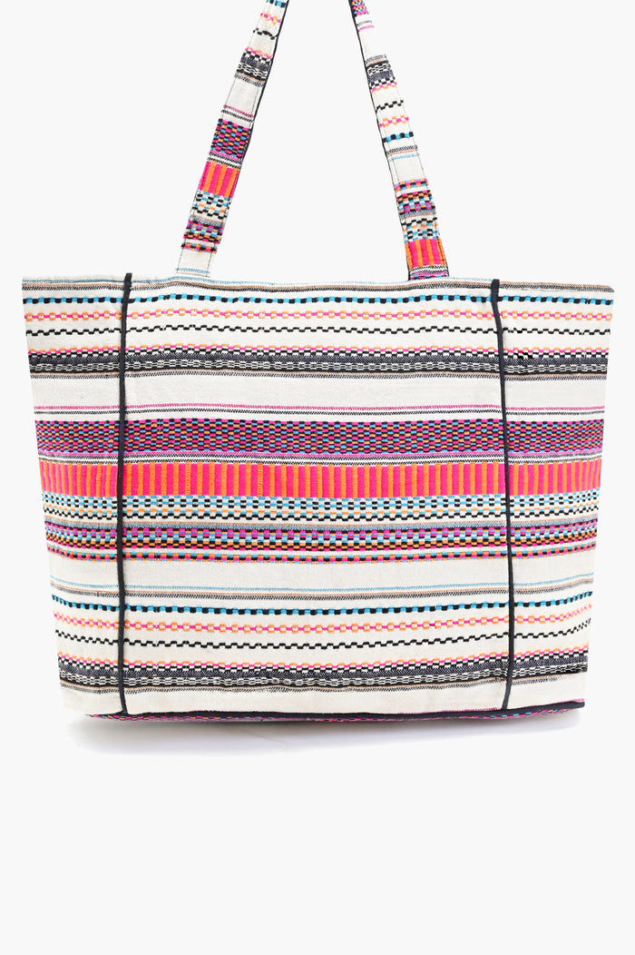 Boho Girl Vibrant Jacquard Tote Bag