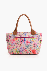 Summer Florals Printed Women Pink Handbag