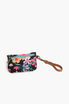 Summer Floral Printed Black Handbag