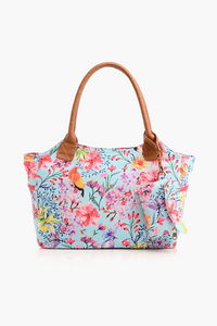 Summer Floral Printed Blue Handbag