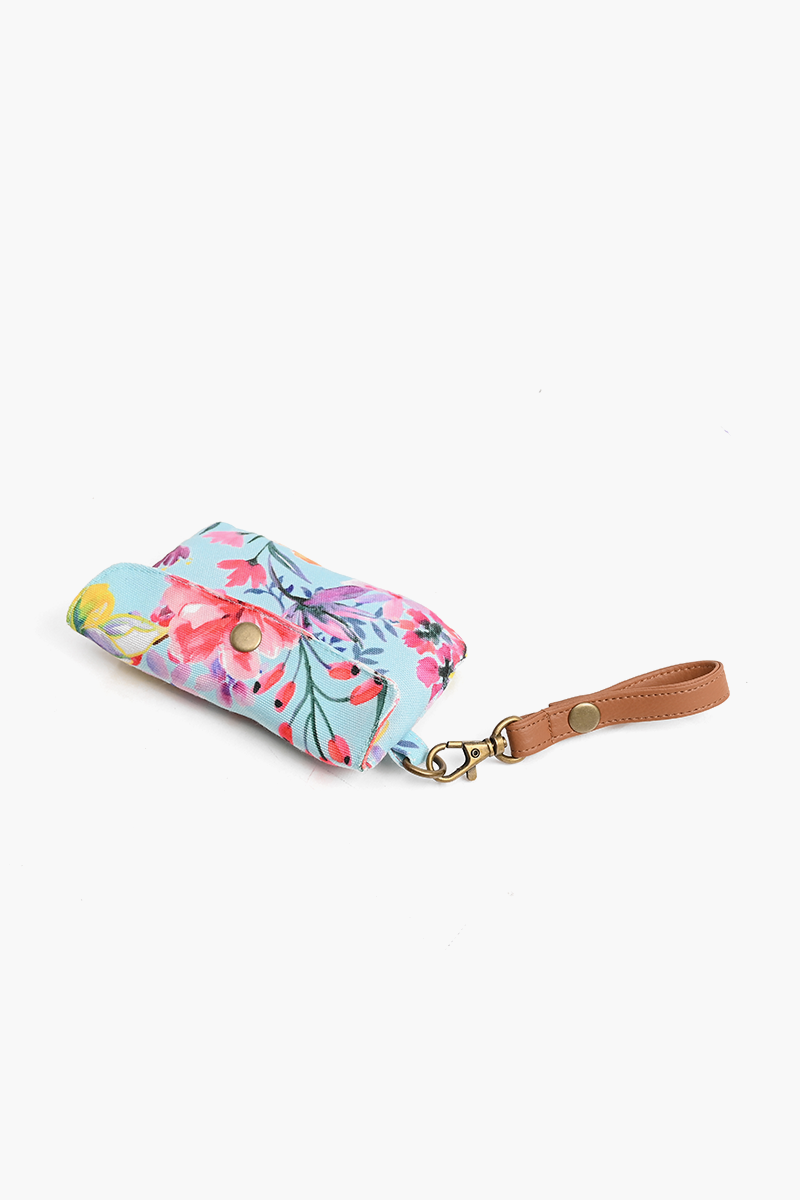 Summer Floral Printed Blue Handbag
