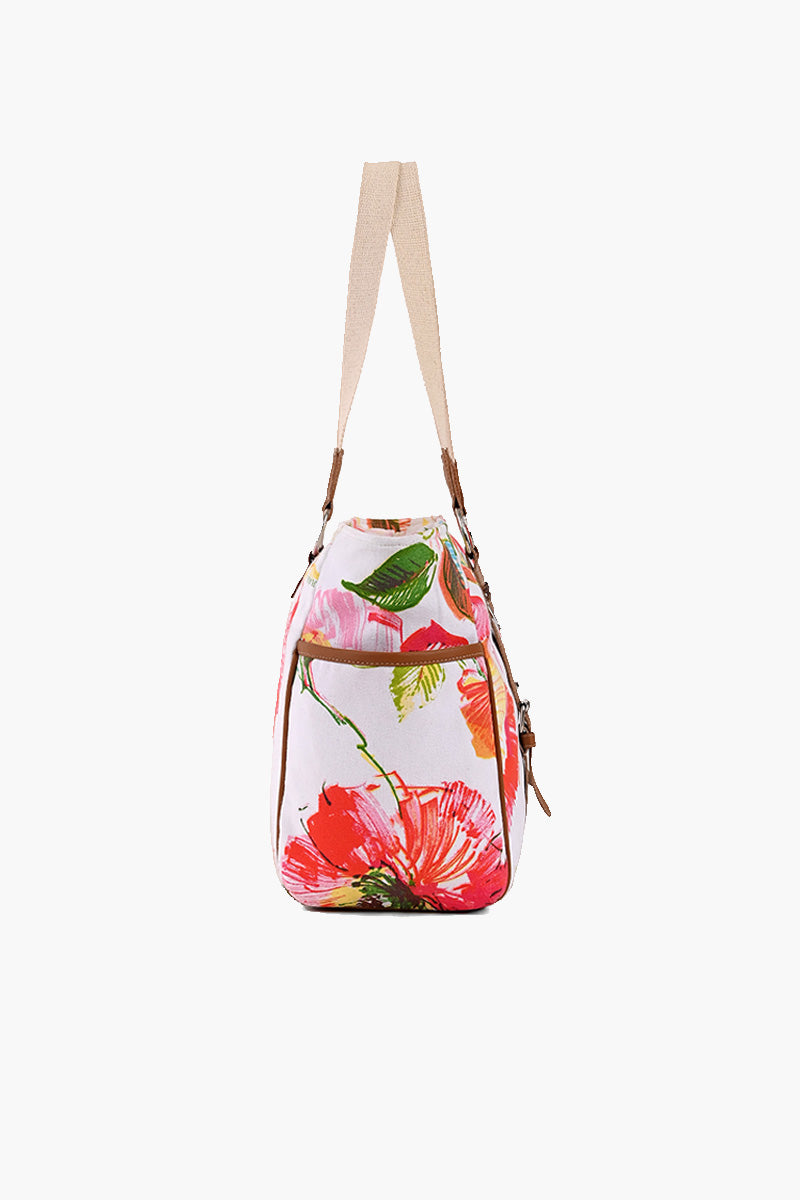 Big Watercolor Floral Printed Multi-purpose Tote