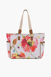 Big Watercolor Floral Printed Multi-purpose Tote