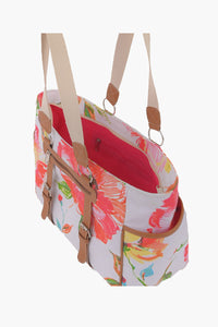 Big Watercolor Floral Printed Multi-purpose Tote