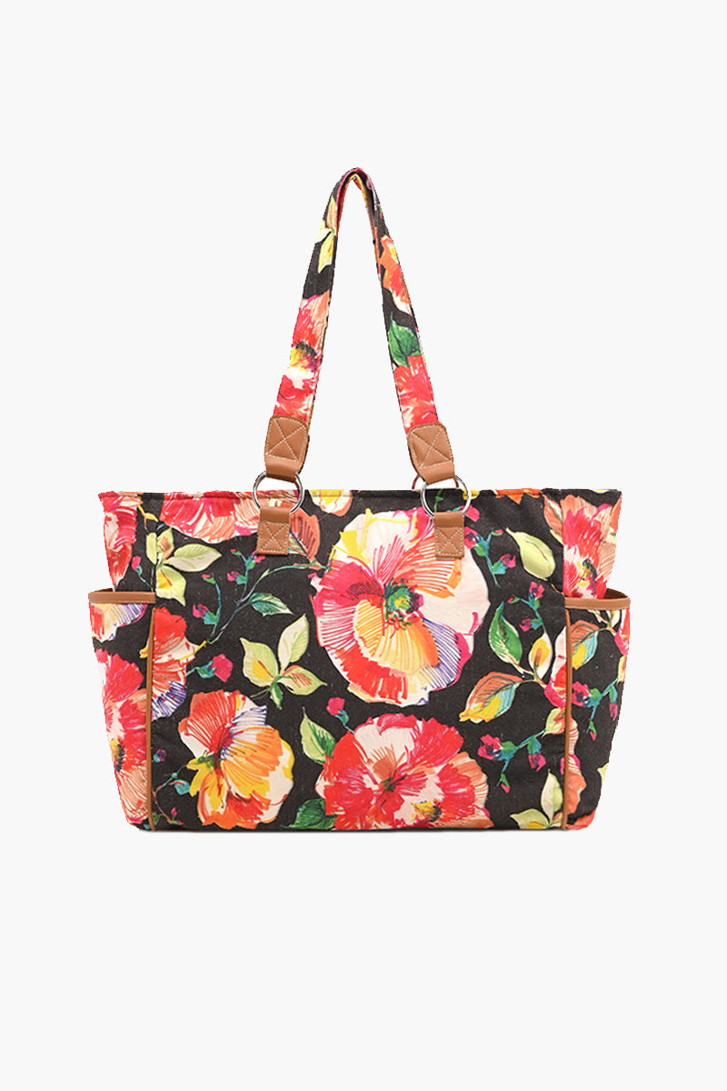 Oversized Floral Printed Tote