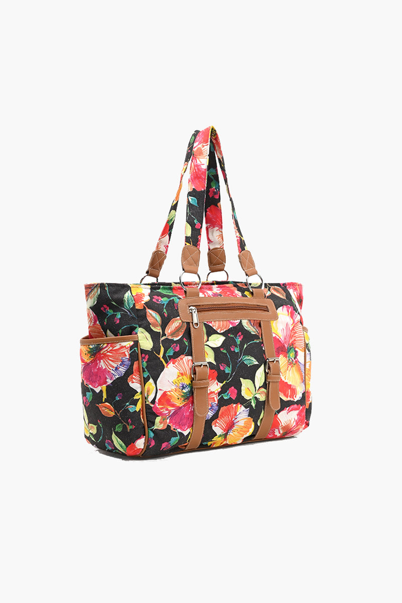 Oversized Floral Printed Tote