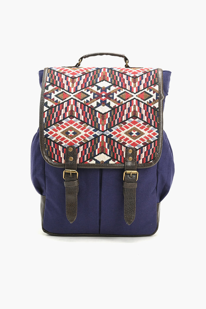 Jacquard Blue Laptop Backpack