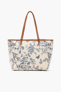 Blue Toile Safari Tote Bag