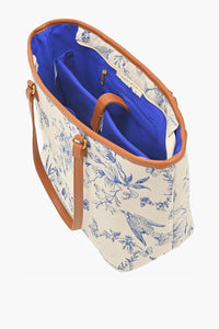 Blue Toile Safari Tote Bag