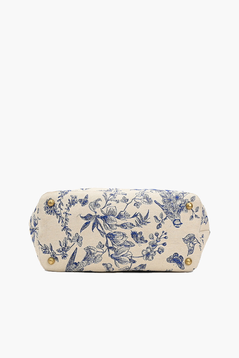 Blue Toile Safari Tote Bag