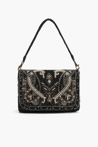 Moonless Night Embellished Shoulder Bag