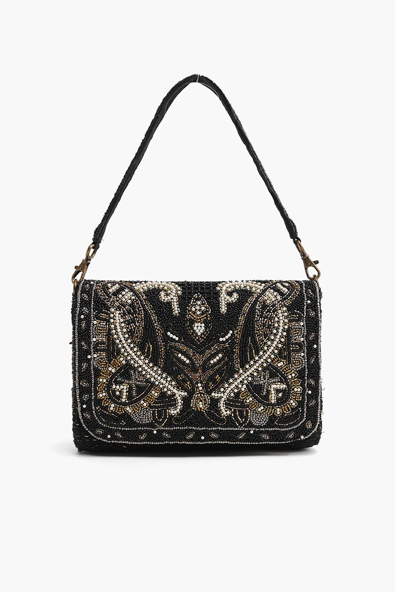 Moonless Night Embellished Shoulder Bag