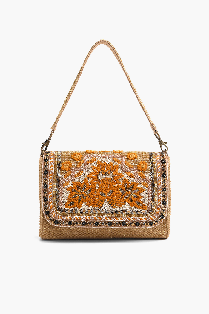 Antique Bronze Embellished Shoulder Bag