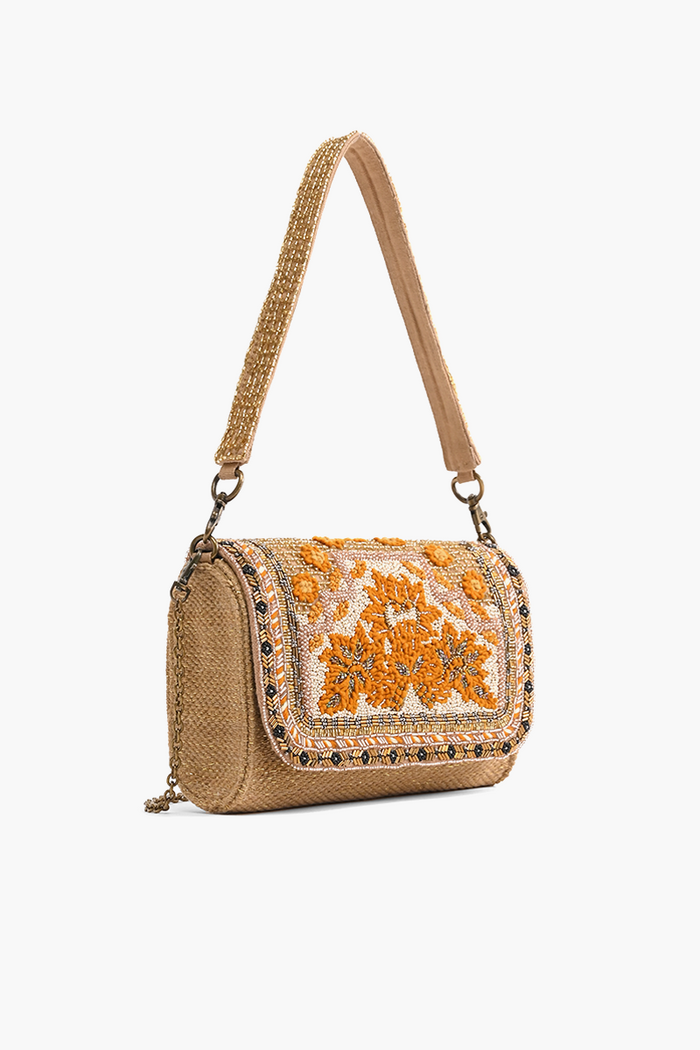 Antique Bronze Embellished Shoulder Bag