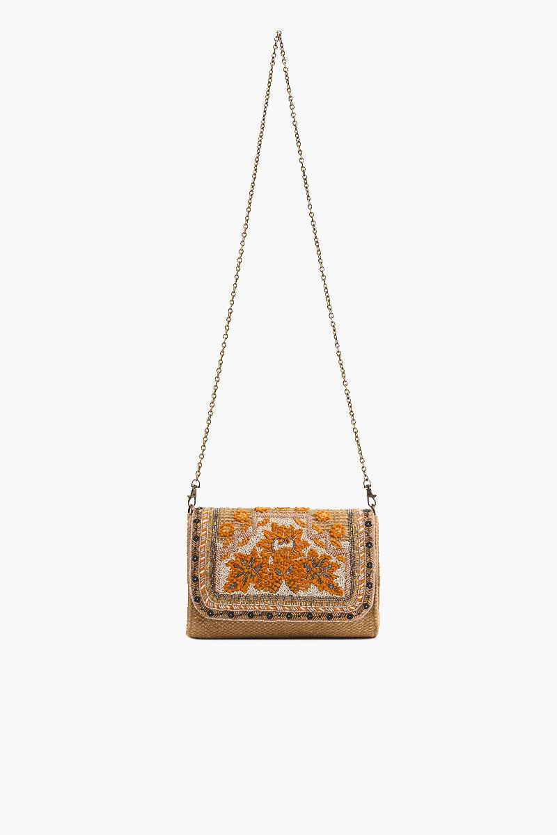 Antique Bronze Embellished Shoulder Bag
