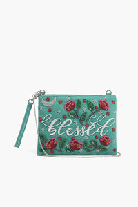Blessed Hand-beaded Clutch Handbag