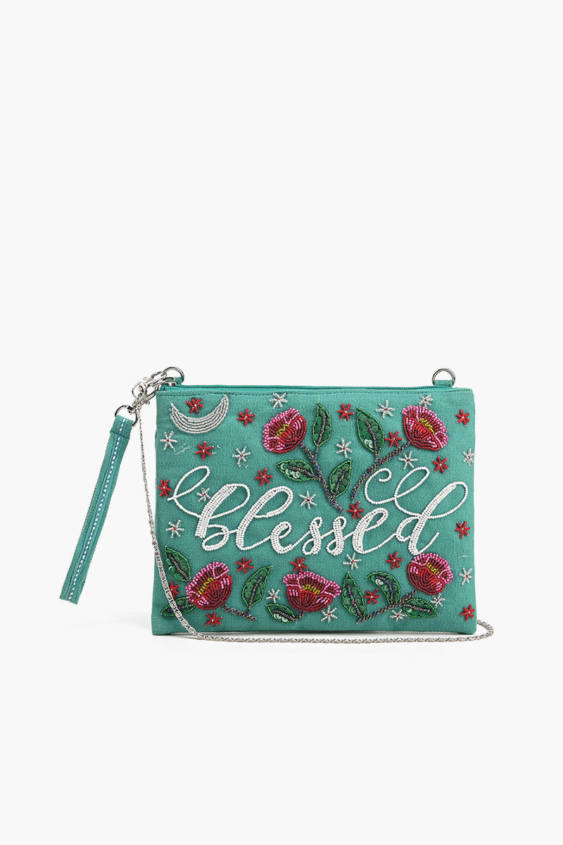 Blessed Hand-beaded Clutch Handbag