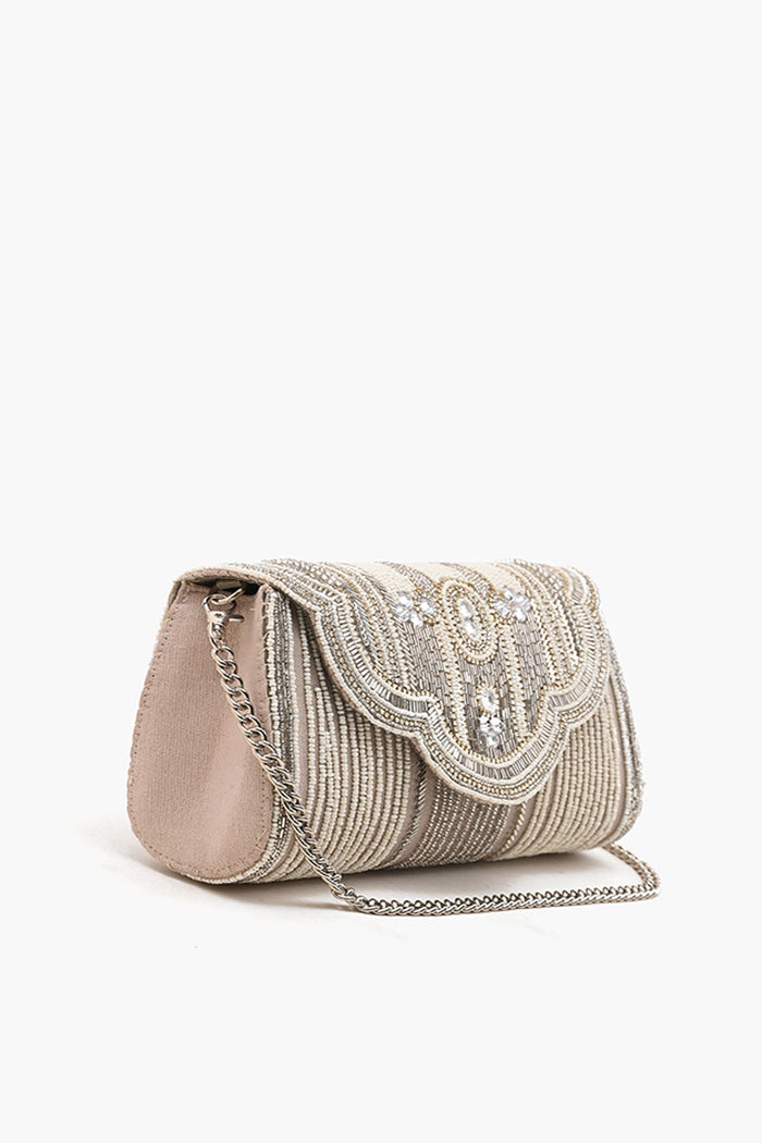 Antique Silver Glitters Clutch