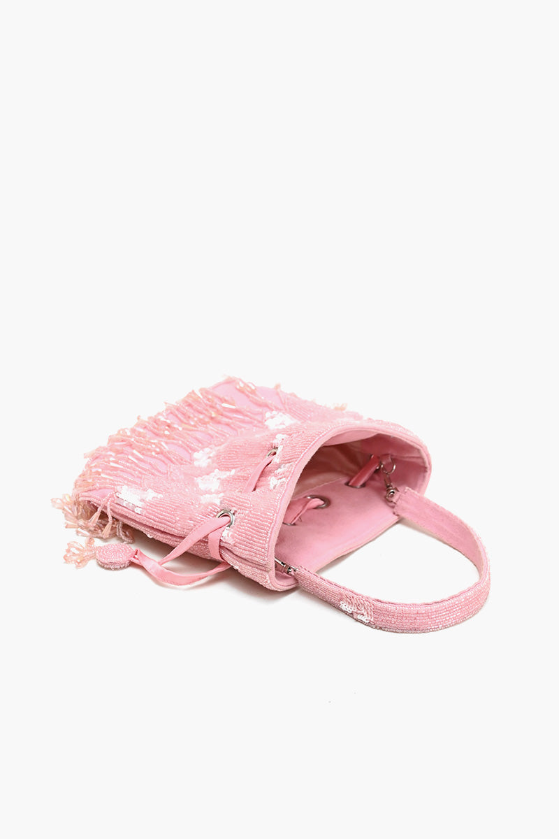 Pink Embellished Wedding Potli Bag