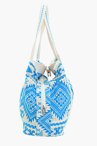Bohemian Embellished Tote Bag - Blue