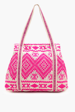 Bohemian Embellished Pink Tote Bag