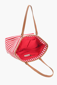Linea Red Tote Bag