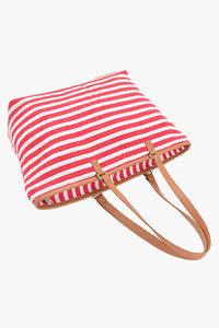 Linea Red Tote Bag
