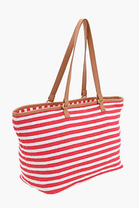 Linea Red Tote Bag