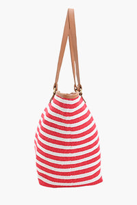Linea Red Tote Bag