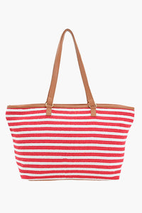 Linea Red Tote Bag