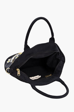 Honeybee Embellished Mini Bucket Crossbody Bag
