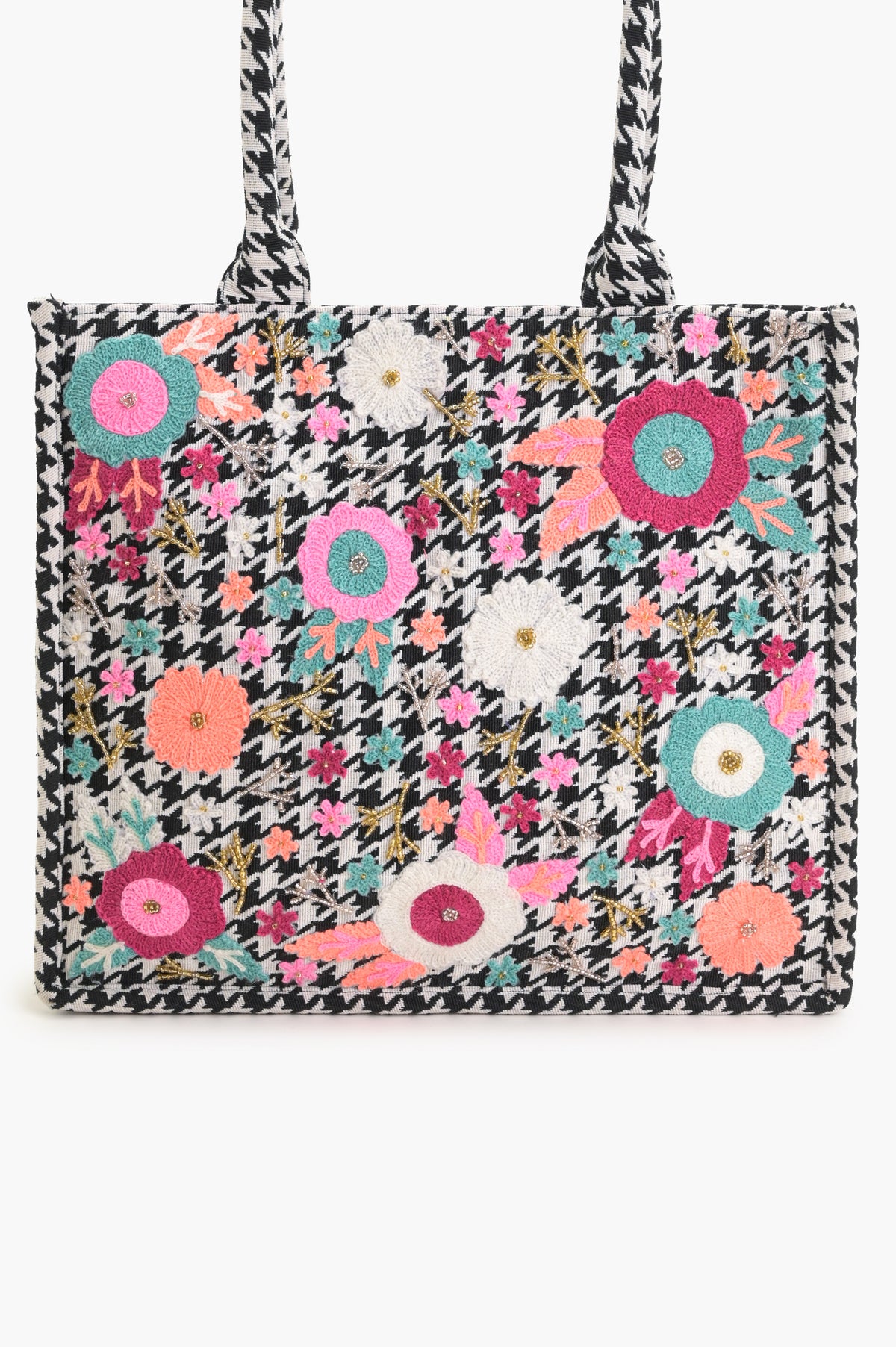 Houndstooth Chic Tote Bag