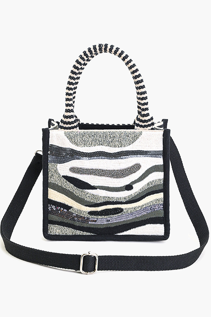 Charcoal Chic Evening Mini Tote Bag
