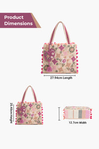 Whimsical Beige Mini Tote Bag