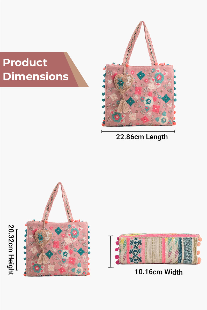 Whimsical Pink Mini Tote Bag