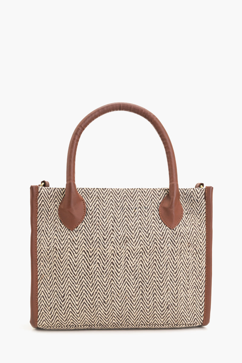 The Herringbone Haven Tote