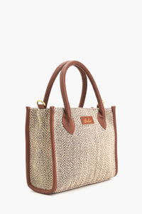 The Herringbone Haven Tote
